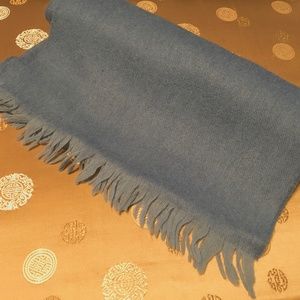 Light Blue Cashmere and Wool Scarf